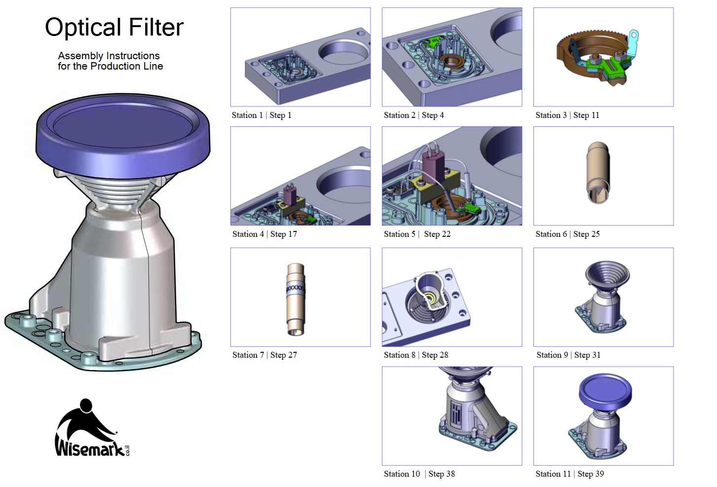 Click a station or thumbnail to open the relevant assembly step.