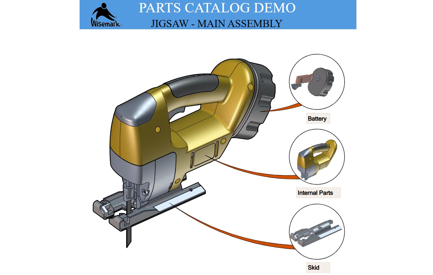 Hover over a part to highlight it.
Click the balloon to add the item to the cart.
Go to the cart to send the order email.